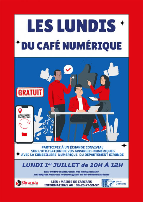 1er juillet café numérique Carcans